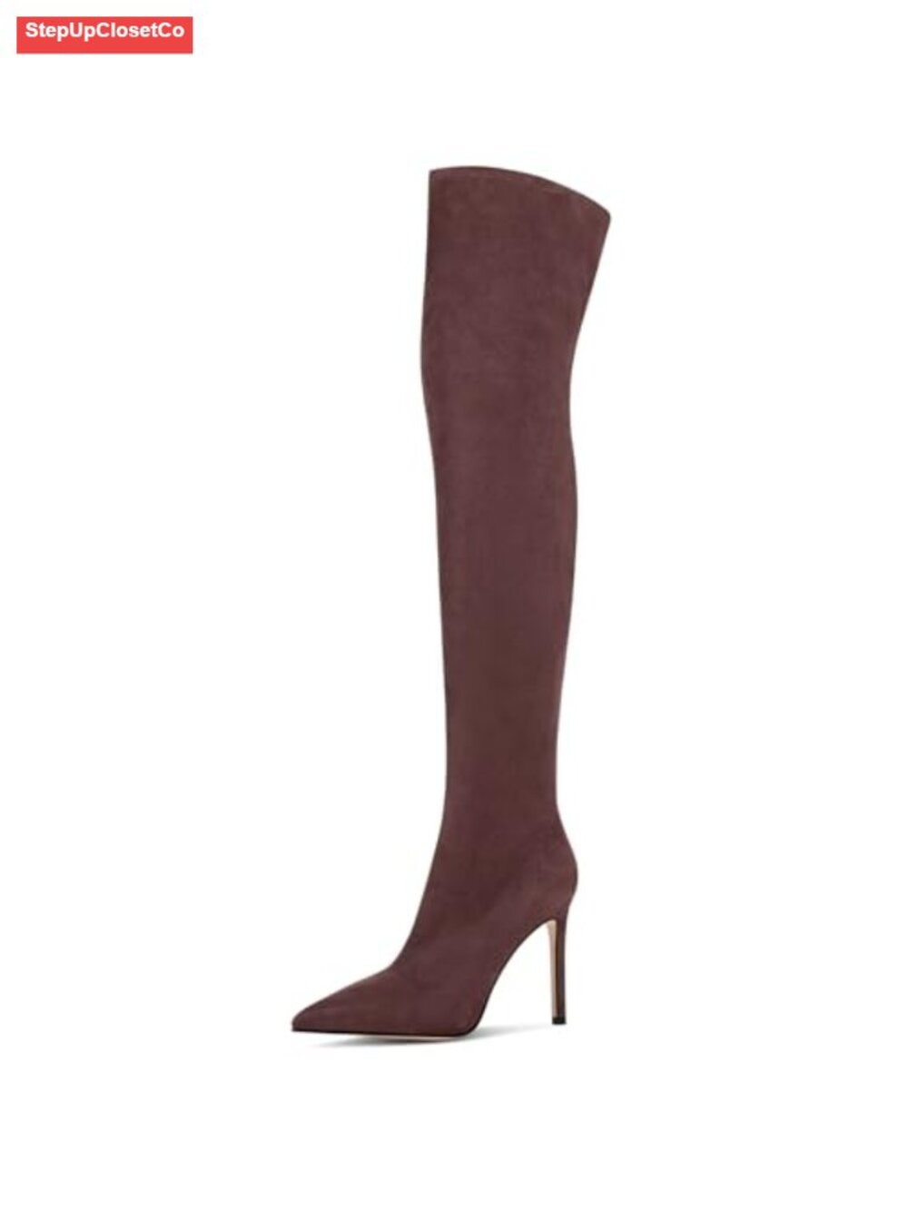 Women's Over the Knee Suede High Heel Pointed Toe Stretch Boots